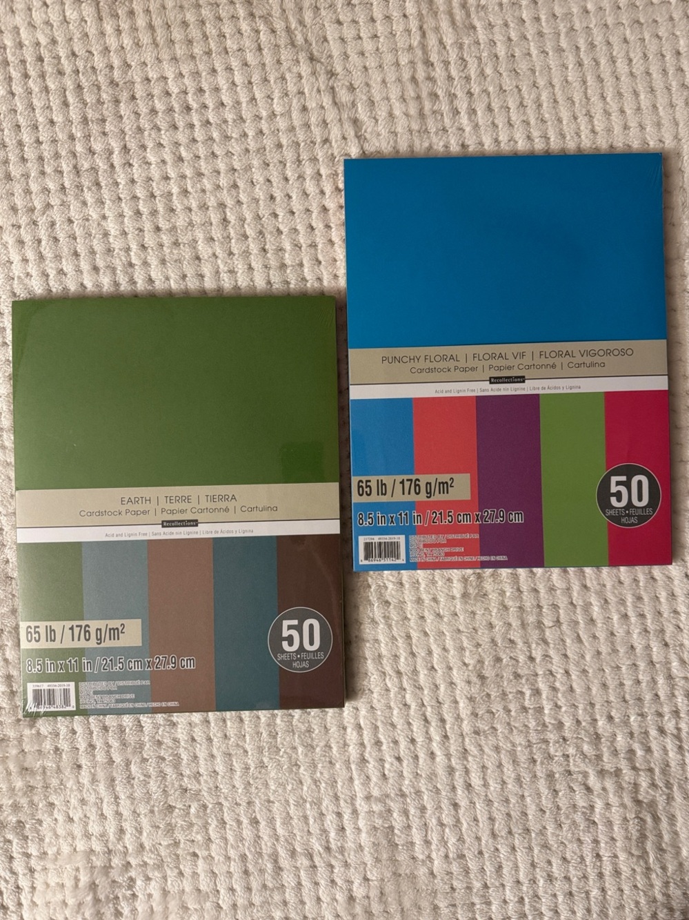 📄✨ 🆕 Recollections Cardstock Paper Bundle | 2 Packs | 100 Sheets Total